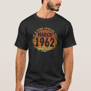 T-shirt 60 Anniversaire Vintage Mars 1962 60E Oiseau