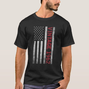T-shirt 60 Ans 60E Anniversaire Drapeau Vintage Américain