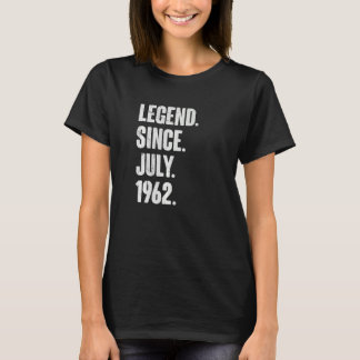 T-shirt 60 ans 60e anniversaire Légende depuis juillet 196