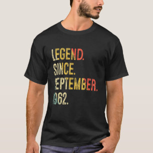 T-shirt 60 ans 60e anniversaire Légende depuis septembre