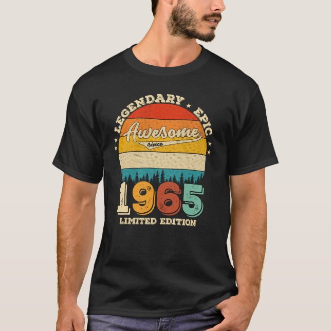 T-shirt 60 ans Anniversaire 1965 merveilleux 60e anniversa (Devant)
