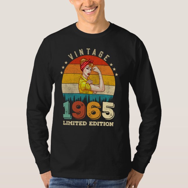 T-shirt 60 ans Anniversaire 1965 Vintage 60e anniversaire  (Devant)