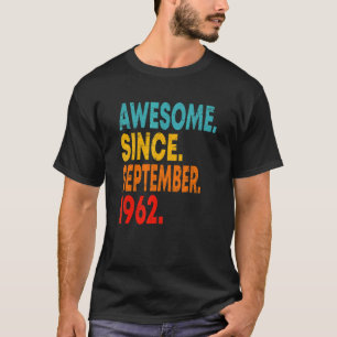 T-shirt 60 ans Anniversaire Vintage septembre 1962 Hommes