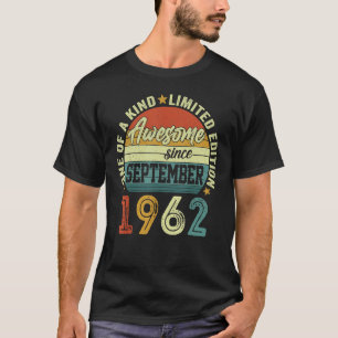 T-shirt 60 ans Awesome depuis septembre 1962 60th Bir