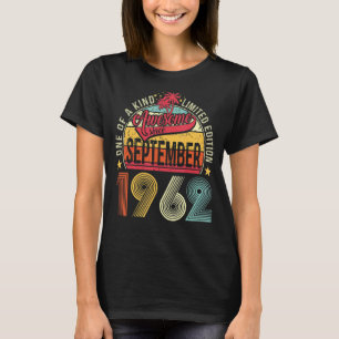 T-shirt 60 ans Awesome Septembre 1962 60e anniversaire