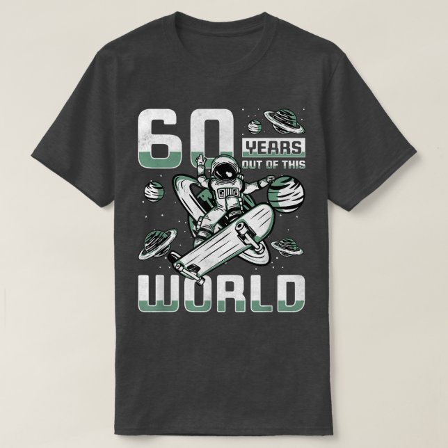 T-shirt 60 Ans De Ce Monde, 60E Anniversaire Patineur A (Design devant)