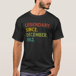 T-shirt 60 ans de légende depuis décembre 1962 60e naissan