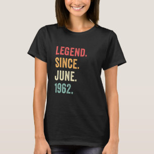 T-shirt 60 ans de légende depuis juin 1962 60e anniversair