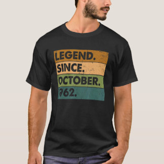 T-shirt 60 ans de légende depuis octobre 1962 60e naissanc