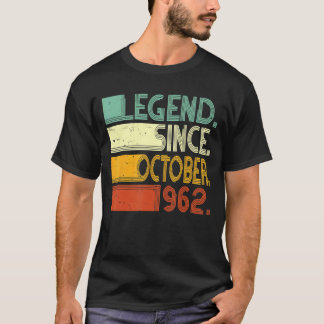 T-shirt 60 ans de légende depuis octobre 1962 60e naissanc