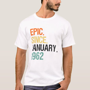 T-shirt 60 Ans Épopée Vintage Depuis Janvier 1962