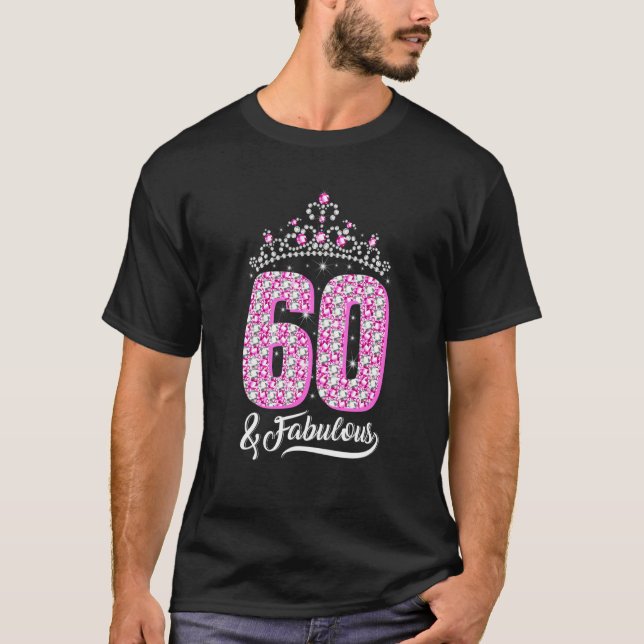 T-shirt 60 ans et Fabuleux 60e Anniversaire Couronne de Di (Devant)