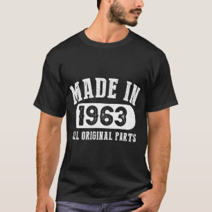 T-shirt 60 Ans Fabriqué En 1963 Toutes Les Pièces Original