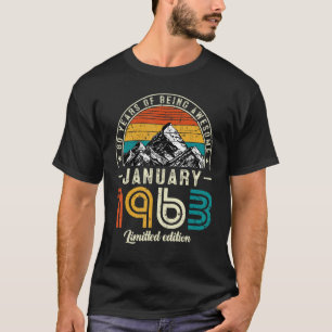T-shirt 60 Ans Janvier 1963 60e Anniversaire
