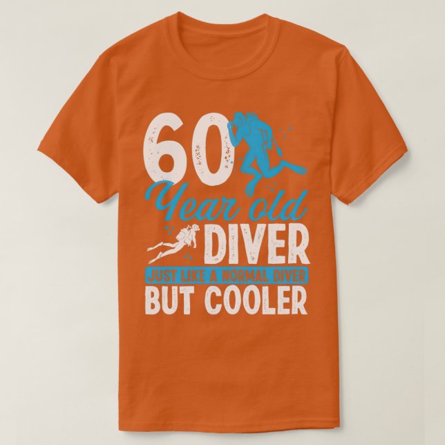 T-shirt 60 Ans Plongée Scuba Plongée Snorkel 60 Anniversai (Design devant)