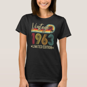 T-shirt 60 ans Vintage 1963 60e anniversaire 21