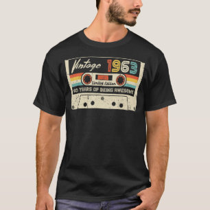 T-shirt 60 ans Vintage 1963 60e anniversaire Cassette