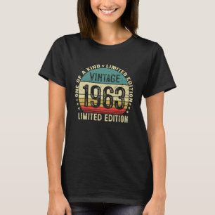 T-shirt 60 ans Vintage 1963 60e anniversaire Hommes Femmes
