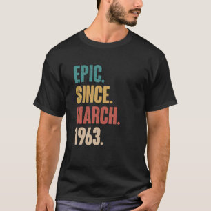T-shirt 60 ans Vintage 1963 Anniversaire 60ème Décoration