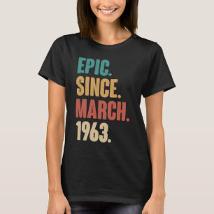 T-shirt 60 ans Vintage 1963 Anniversaire 60ème Décoration