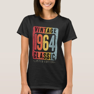 T-shirt 60 ans Vintage 1964 60e anniversaire Décoration