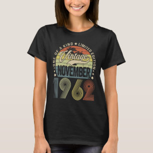 T-shirt 60 ans Vintage novembre 1962 60e anniversaire M