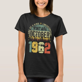 T-shirt 60 ans Vintage octobre 1962 60e Anniversaire