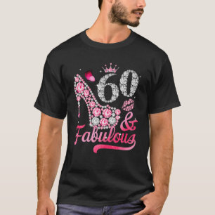T-shirt 60 Et Fabuleuses Femmes Au Talon Élevé 60E Anniver