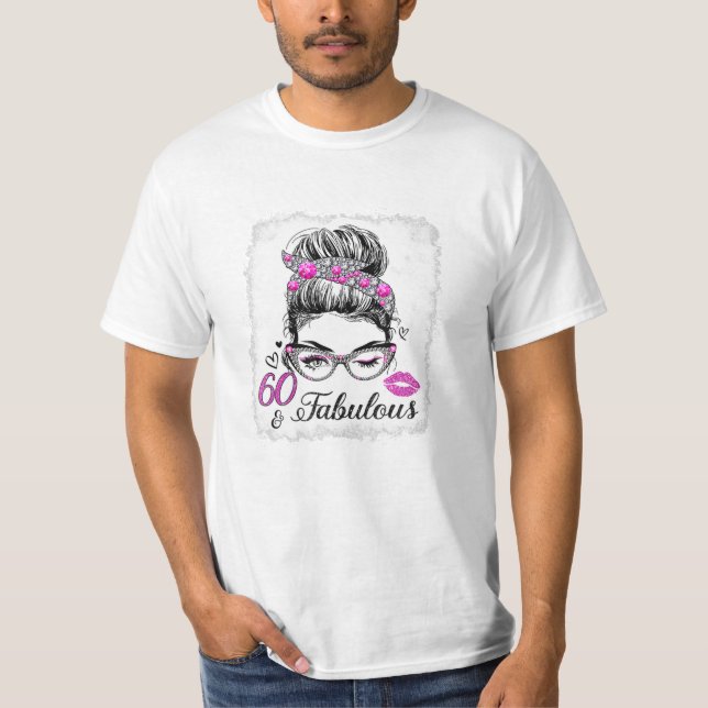 T-shirt 60 Fabuleuse reine d'anniversaire (Devant)