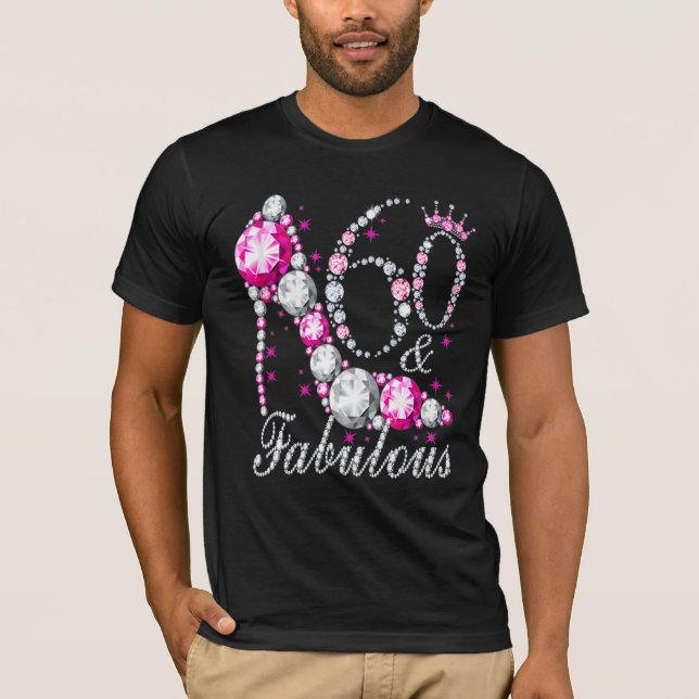 T-shirt 60 & Fabuleux 60 Ans 60e Anniversaire Diamant C (Devant)