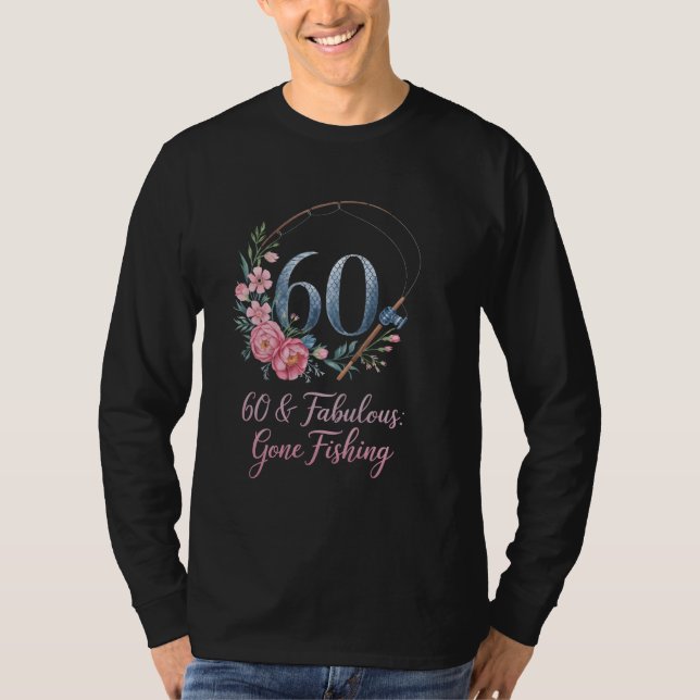 T-shirt 60 Fabuleux Pêche Floral 1965 Design d'anniversair (Devant)
