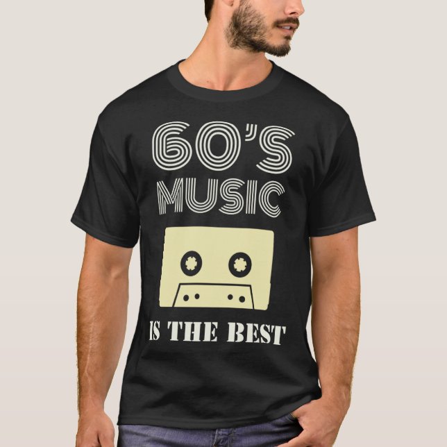 T-shirt 60 s Music Is The Best (Devant)