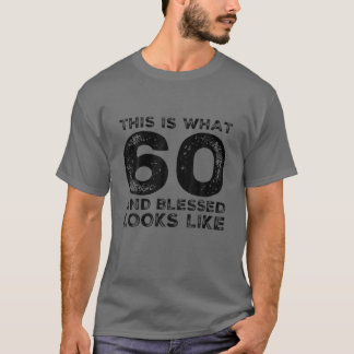 T-shirt 60 Years Old Blessed 60Th Birthday Party Christian