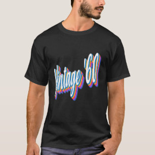 T-shirt 60E Anniversaire 1960 Vintage Retro Cadeau Papa Ma