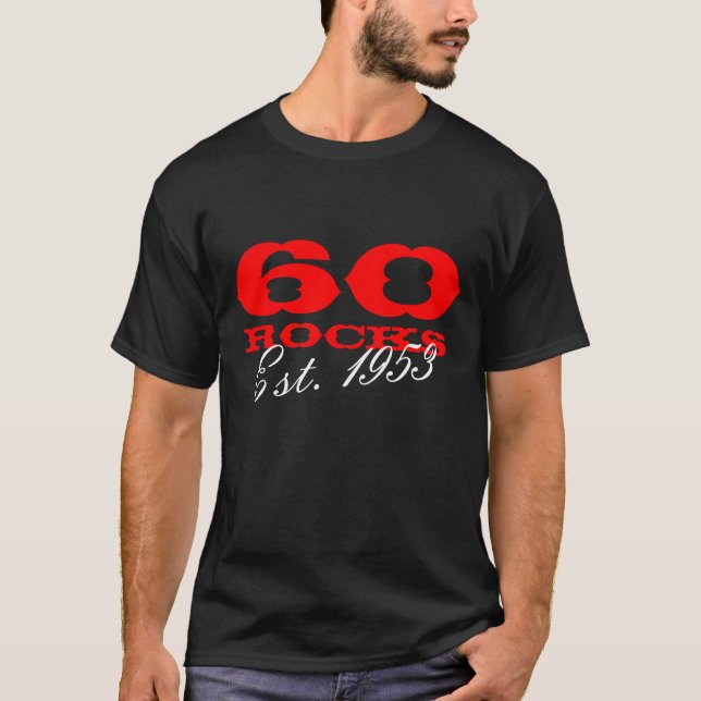 T-shirt 60e anniversaire | 60 Rocks Est. 1953 - 2022 (Devant)