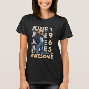T-shirt 60e anniversaire Bear Légendes Juin 1965 60 ans