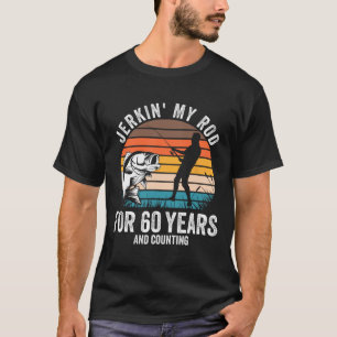 T-shirt 60e Anniversaire Cadeau Pour Pêcheur Hommes Drôle