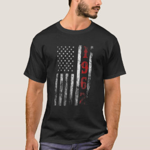 T-shirt 60E Anniversaire Cadeaux 1962 Drapeau Vintage Amér