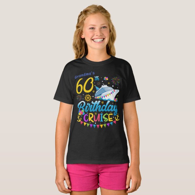 T-shirt 60e anniversaire Croisière B-Day Fille (Devant entier)