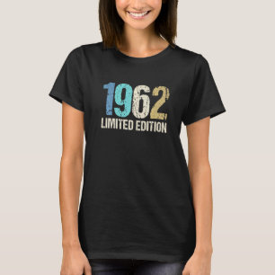 T-shirt 60e anniversaire Dames Mens 60 ans 1962 18