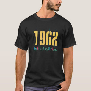 T-shirt 60e anniversaire Dames Mens 60 ans 1962 19