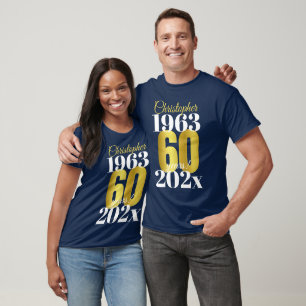 T-shirt 60e anniversaire Dates spéciales