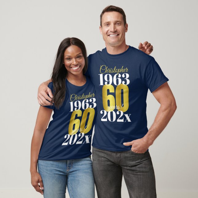 T-shirt 60e anniversaire Dates spéciales (Unisexe)