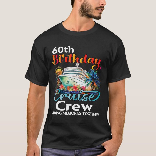 T-shirt 60e anniversaire de croisière Crew Friends Famille (Devant)