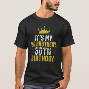 T-shirt 60e Anniversaire De La Couronne Jaune Pour Frère D