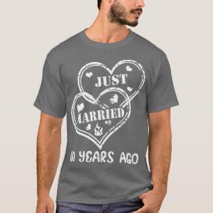 T-shirt 60e anniversaire de Mariage Couple juste marié 60 