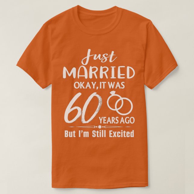 T-shirt 60e anniversaire de mariage, mariés il y a 60 ans (Design devant)