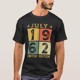 T-shirt 60e anniversaire Décorations Juillet 1962 60 ans