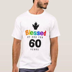 T-shirt 60E Anniversaire Don Chrétien Béni Par Dieu Pour 6