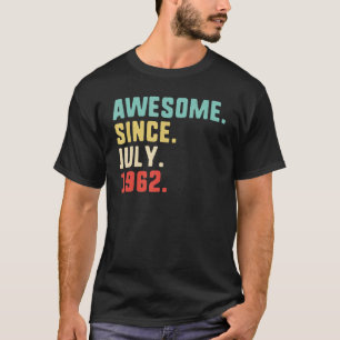 T-shirt 60e anniversaire Hommes stupéfaits depuis juillet